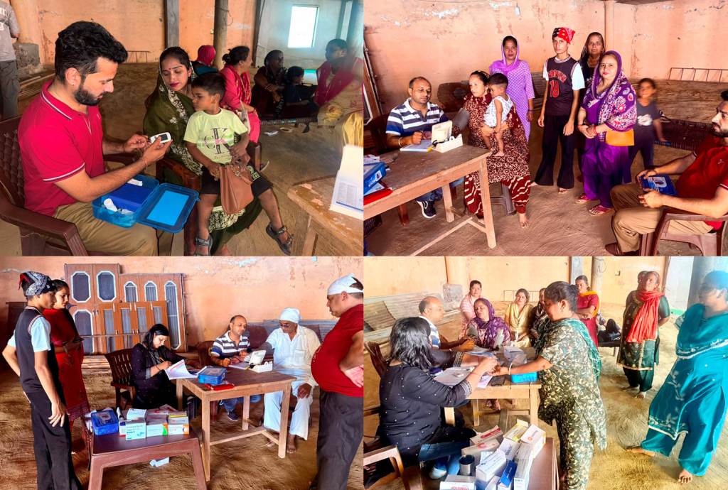 डेरा बाबा 108 मंगल दास जी में सांसद मोबाइल स्वास्थ्य सेवा शिविर आयोजित 101 मरीजों का हुआ स्वास्थ्य परीक्षण